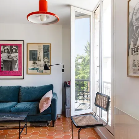 Bright & Artistic 1bd Buttes Chaumont Parigi